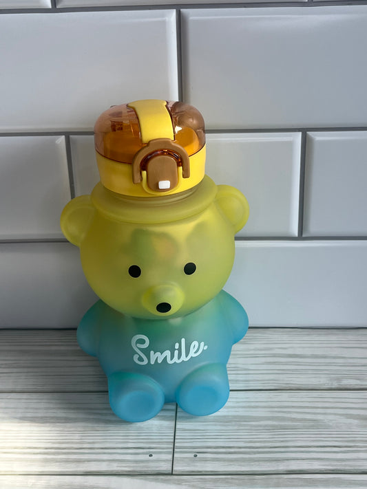 Yellow/blue Bear water bottle