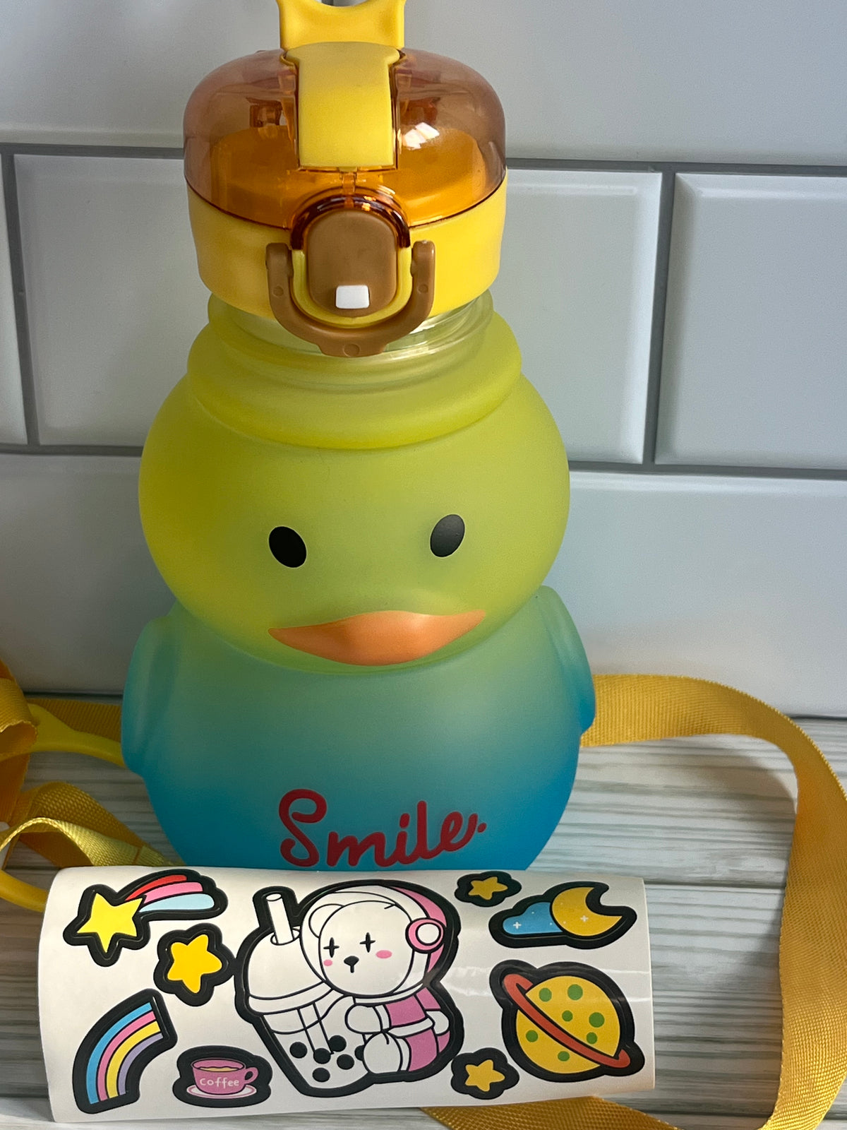 Yellow/Blue Duck Water Bottle
